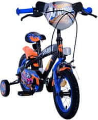 Volare Dětské kolo Hot Wheels - chlapecké - 12 palcové - Černá Oranžová Modrá - Dvě ruční brzdy