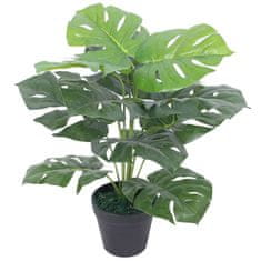 Vidaxl Umělá rostlina monstera s květináčem 45 cm zelený