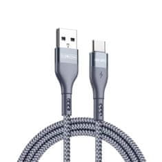 OEM Datový kabel Duzzona (A8) - USB to Type-C Fast Charging 2.4A, 12W, 480Mbps, 1m - šedý