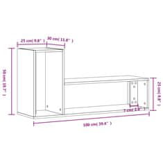 Vidaxl TV skříňky 2 ks bílé 100 x 30 x 50 cm kompozitní dřevo