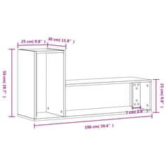 Vidaxl TV skříňky 2 ks černé 100 x 30 x 50 cm kompozitní dřevo