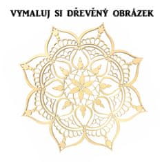 AMADEA Dřevěný obrázek k vymalování mandala 9 cm