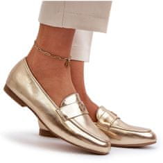 Dámské pantofle na plochém podpatku Zlaté velikost 41