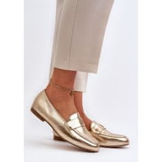 Dámské pantofle na plochém podpatku Zlaté velikost 41