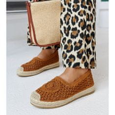 Hnědé vyšívané espadrilky velikost 39