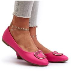 Baleríny s ornamentem Eko Leather Fuchsia velikost 38