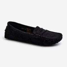 Dámské mokasíny Eco Suede Black velikost 38