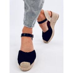 Sandály na platformách espadrilky Black velikost 40