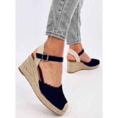 Sandály na platformách espadrilky Black velikost 40