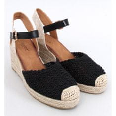 Sandály na platformách espadrilky Black velikost 40