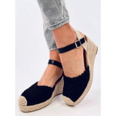 Sandály na platformách espadrilky Black velikost 40