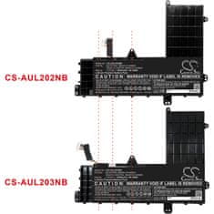 CameronSino Baterie pro Asus EeeBook E502, L502, VivoBook E502, L502, 4050 mAh, Li-Pol