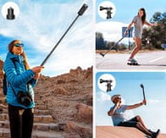 K&F Concept Stativ Monopod Hůl SELFIE Stick 153cm pro GoPro SJCAM Xiaomi DJI Insta360