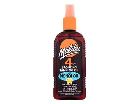 Malibu 200ml bronzing tanning oil monoi oil spf4