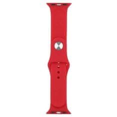 BB-Shop Silikonový řemínek pro Apple Watch červený 1 2 3 4 5 6 7 8 9 SE 42 44 45 49 mm