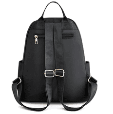 Camerazar Dámský prošívaný batoh, černý, nepromokavý nylon, 32x27x12 cm