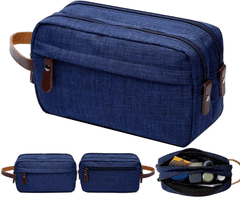 Camerazar Pánský Cestovní Organizér - Kosmetická Taška, Tmavě Modrá, Polyester Oxford 300D, 9x25 cm