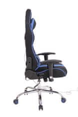 BHM Germany Kancelářská židle Limit XM s masážní funkcí, textil, černá / modrá