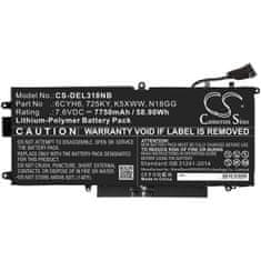 CameronSino Baterie pro Dell Latitude 12 5289, Dell Latitude E5289, 7750 mAh, Li-Pol