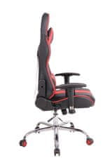 BHM Germany Kancelářská židle Limit XM s masážní funkcí, syntetická kůže, černá / červená