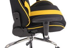 BHM Germany Kancelářská židle Limit XM s masážní funkcí, textil, černá / žlutá