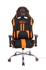 BHM Germany Kancelářská židle Limit XM s masážní funkcí, textil, černá / oranžová