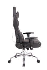 BHM Germany Kancelářská židle Limit XM s masážní funkcí, syntetická kůže, černá / hnědá