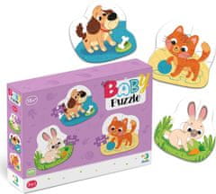 Dodo Toys Baby puzzle Domácí mazlíčci 3v1 (2,3,4 dílků)