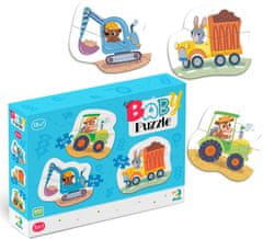 Dodo Toys Baby puzzle Doprava 3v1 (2,3,4 dílků)