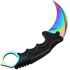 Camerazar Taktický nůž pro přežití CS:GO Karambit, chirurgická ocel, délka 19 cm, s plastovým pouzdrem