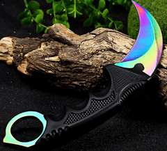 Camerazar Taktický nůž pro přežití CS:GO Karambit, chirurgická ocel, délka 19 cm, s plastovým pouzdrem