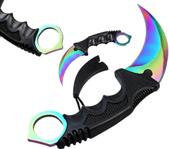 Camerazar Taktický nůž pro přežití CS:GO Karambit, chirurgická ocel, délka 19 cm, s plastovým pouzdrem