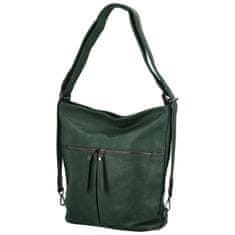 Romina & Co. Bags Trendy dámský koženkový kabelko-batoh Renee, zelená