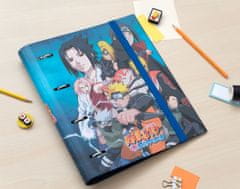 CurePink Kroužkový pořadač Naruto Shippuden: Tým sedm (28 x 32 x 4 cm)