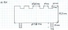 FERDUS Gumová podložka zvedáku 110x35 mm - Ferdus 10.164