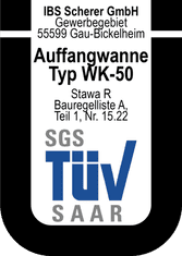 IBS Scherer Záchytná vana typ WK 50 pro mycí stoly IBS, 50 l, ocelová - IBS Scherer