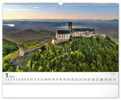 Presco Publishing Nástěnný kalendář Panoramata Česka 2024, 48 × 33 cm