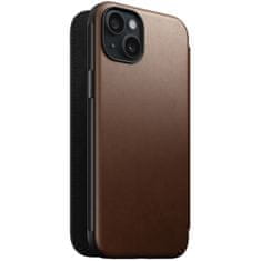 Nomad Nomad Modern Leather Folio, brown - iPhone 15 Plus