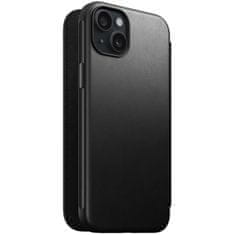 Nomad Nomad Modern Leather Folio, black - iPhone 15 Plus