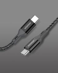 Innostyle Innostyle Powerflex Usb-C Rychlonabíjecí Kabel Pro Iphone Samsung 3A 60W Kevlar 2M Černý