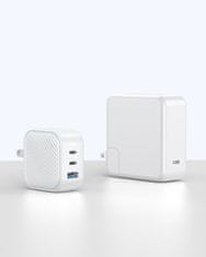 Innostyle Innostyle Mini Cube Výkonná Rychlá Nabíječka Gan Travel Eu Us Uk Au 3X Usb Usb-C 65W Bílá