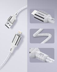 Innostyle Innostyle Powerflex Usb Lightning Mfi Rychlonabíjecí Kabel Pro Iphone Kevlar 2M Stříbrný