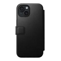 Nomad Nomad Modern Leather Folio, black - iPhone 15