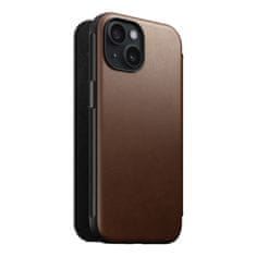 Nomad Nomad Modern Leather Folio, brown - iPhone 15