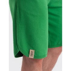 OMBRE Pánské teplákové šortky V4 OM-SRSK-0105 zelené MDN125219 XL