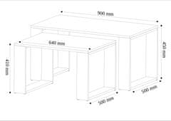 Framire Framire Nábytkový konferenční stolek konferenční stolek A-7 2v1 stejar