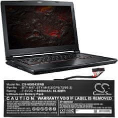 CameronSino Baterie pro MSI GS40, GS43, MS14, 8000 mAh, Li-Ion