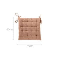 Home&Styling Čtvercový polštář na židli, 40 x 40 cm barva růžová