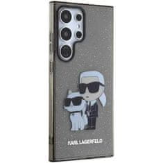 Karl Lagerfeld silikonový obal na Samsung Galaxy S24 ULTRA Black IML Glitter Karl & Choupette