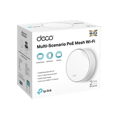 TP-Link WiFi router Deco X50-PoE(1-pack) WiFi 6, 1x 2,5GLAN, 1x GLan s PoE, 2,4/ 5GHz AX3000